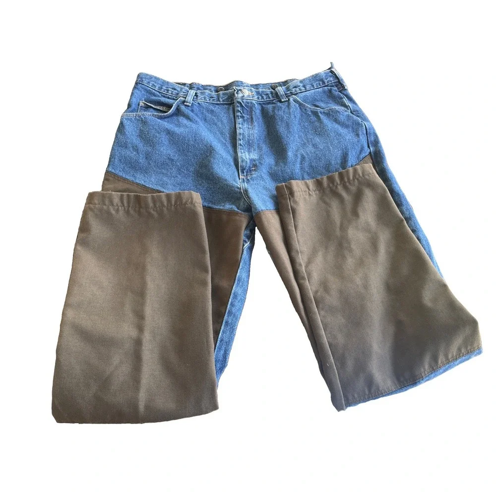 Wrangler Premium Gear Jeans Mens 40 X 34 Canvas Brush Guard Hunting Outdoors